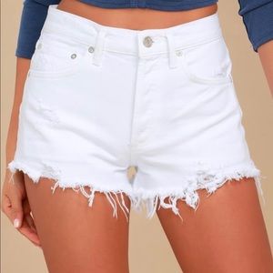 NWT Agolde Parker Vintage Distressed Denim Shorts